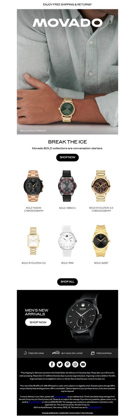 邮件模板创意 Movado 34