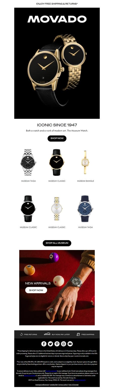 邮件模板创意 Movado 42
