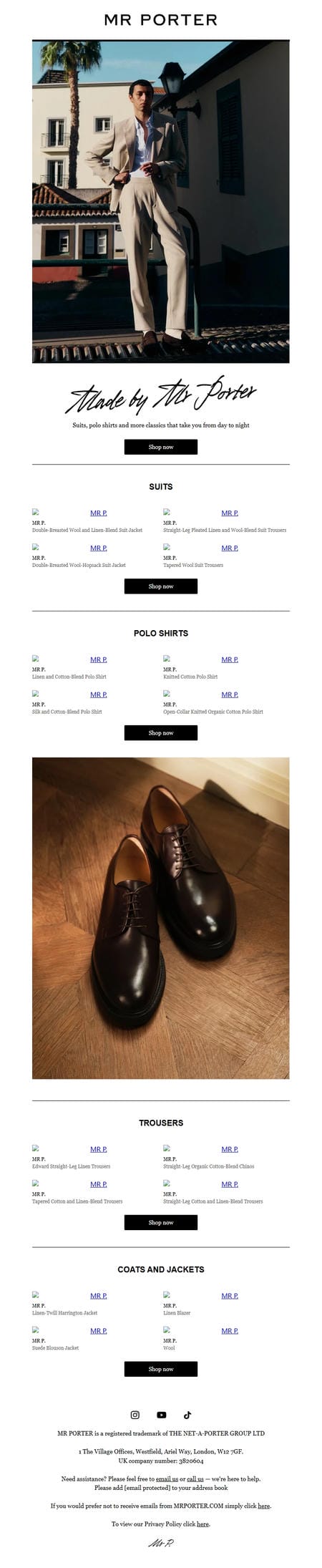 邮件模板创意 Mr Porter 302