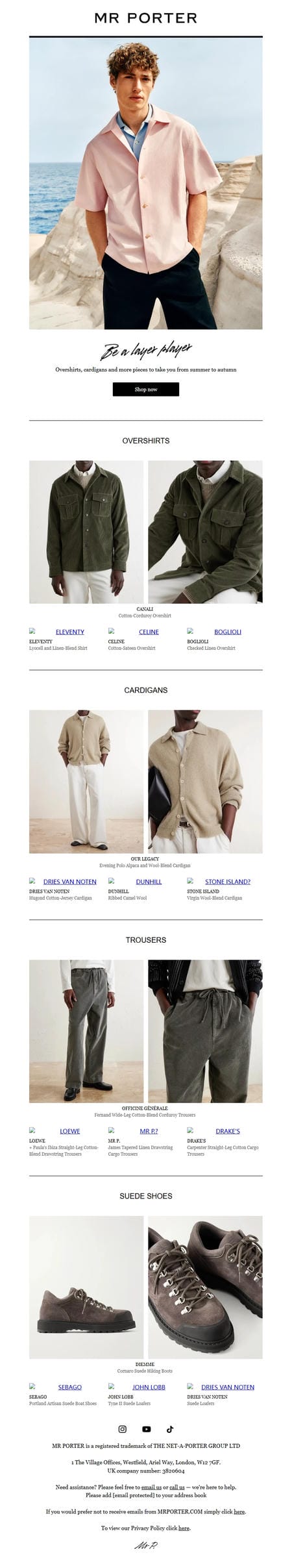 邮件模板创意 Mr Porter 303