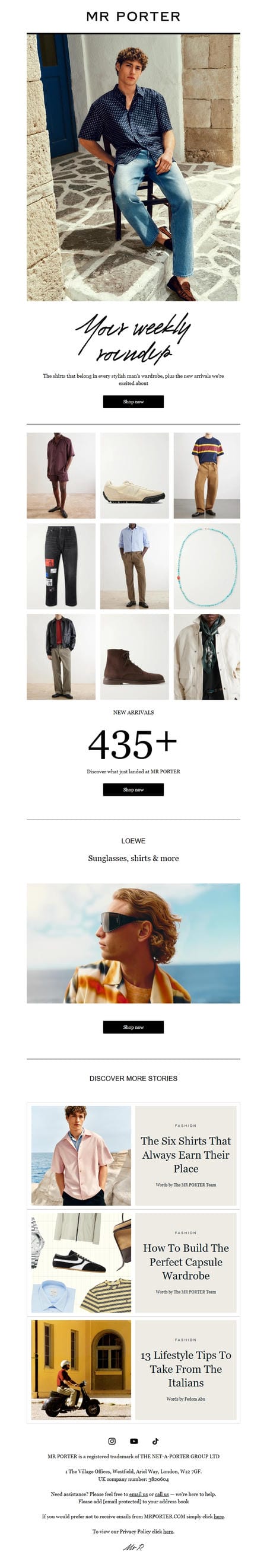 邮件模板创意 Mr Porter 304
