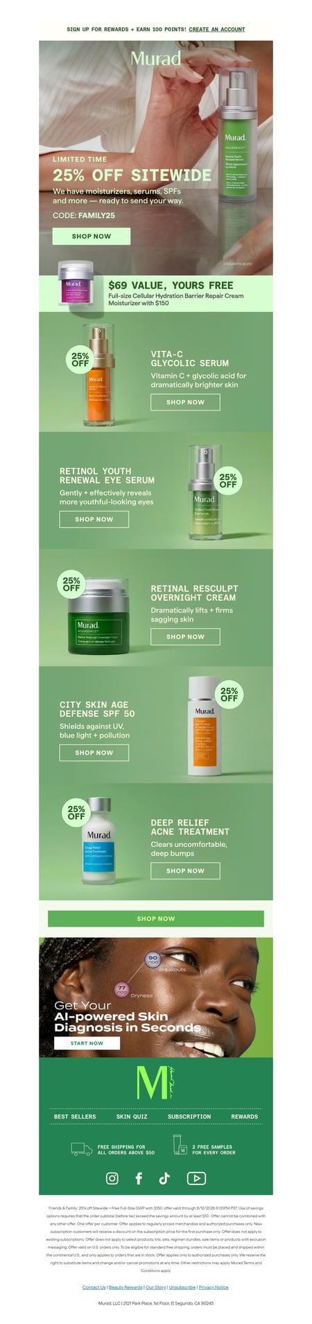 邮件模板创意 Murad Skincare 225