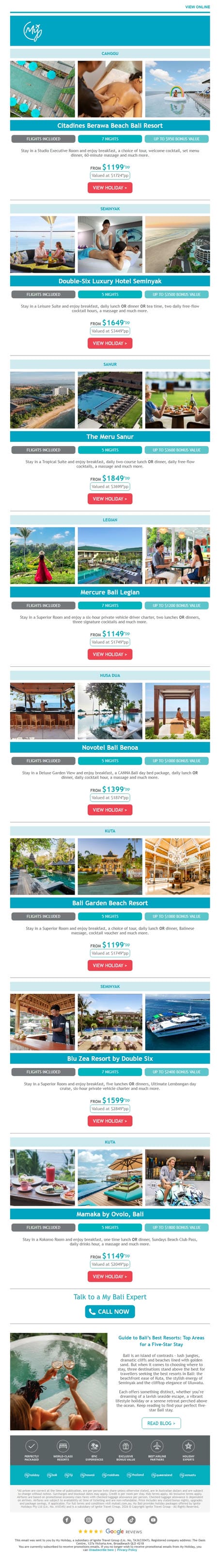 邮件模板创意 My Bali 27