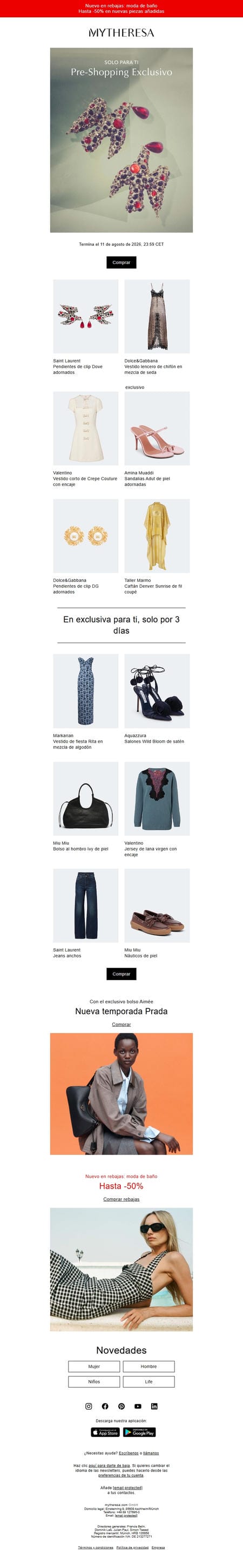 邮件模板创意 Mytheresa 429