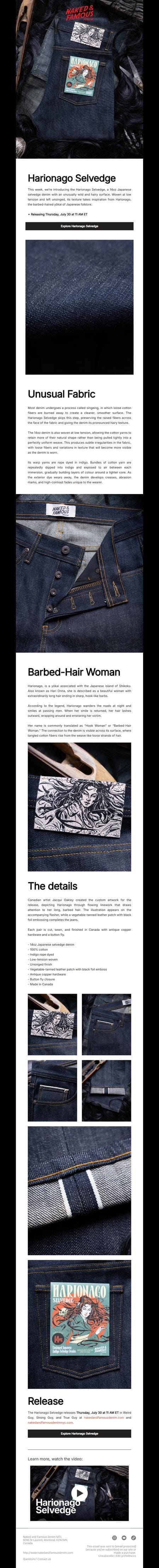 邮件模板创意 Naked Famous Denim 83