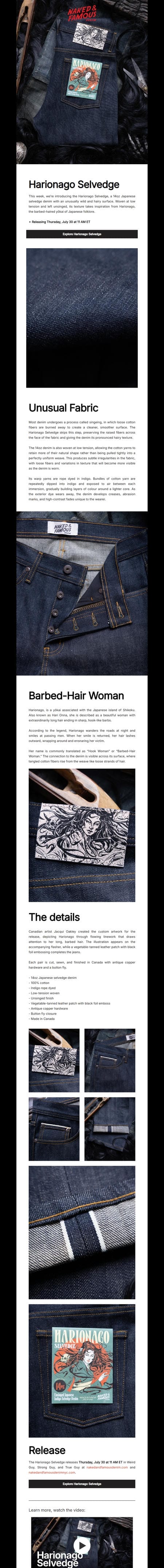 邮件模板创意 Naked Famous Denim 84