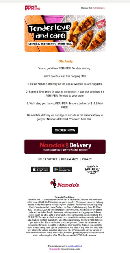 邮件模板创意 Nandos Peri Perks 17