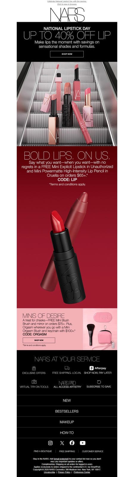 邮件模板创意 Nars Cosmetics 217