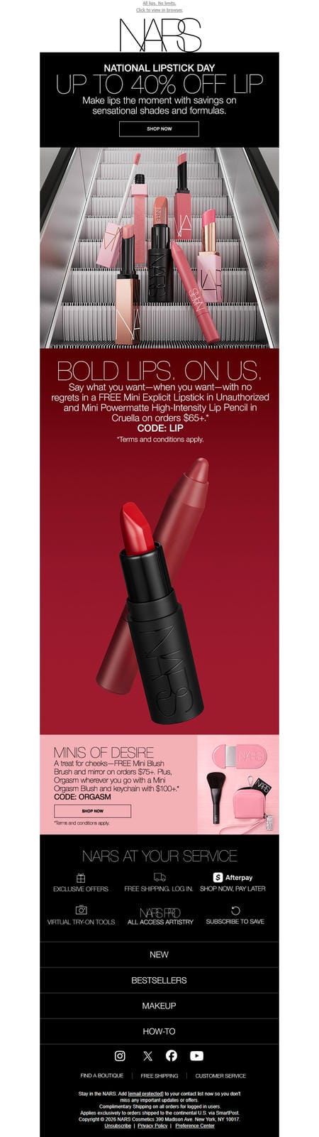邮件模板创意 Nars Cosmetics 218