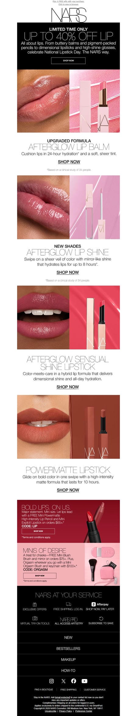 邮件模板创意 Nars Cosmetics 219