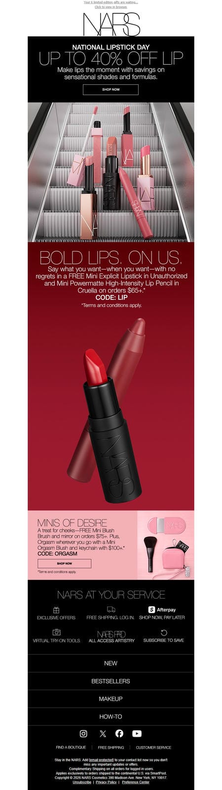 邮件模板创意 Nars Cosmetics 220