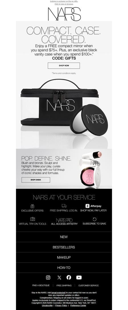 邮件模板创意 Nars Cosmetics 222