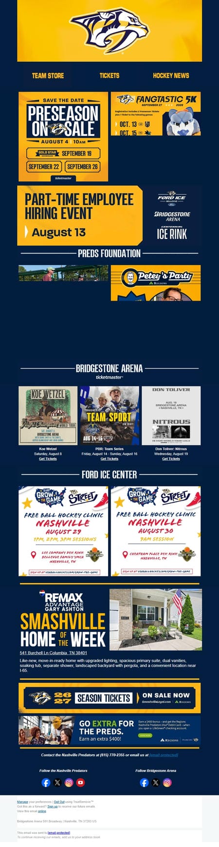 邮件模板创意 Nashville Predators 90