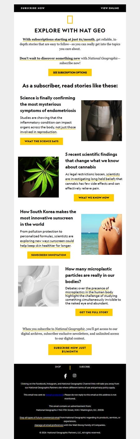 邮件模板创意 National Geographic Magazine 23