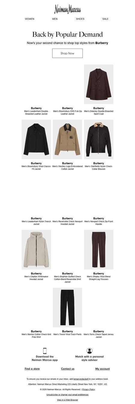 邮件模板创意 Neiman Marcus 224