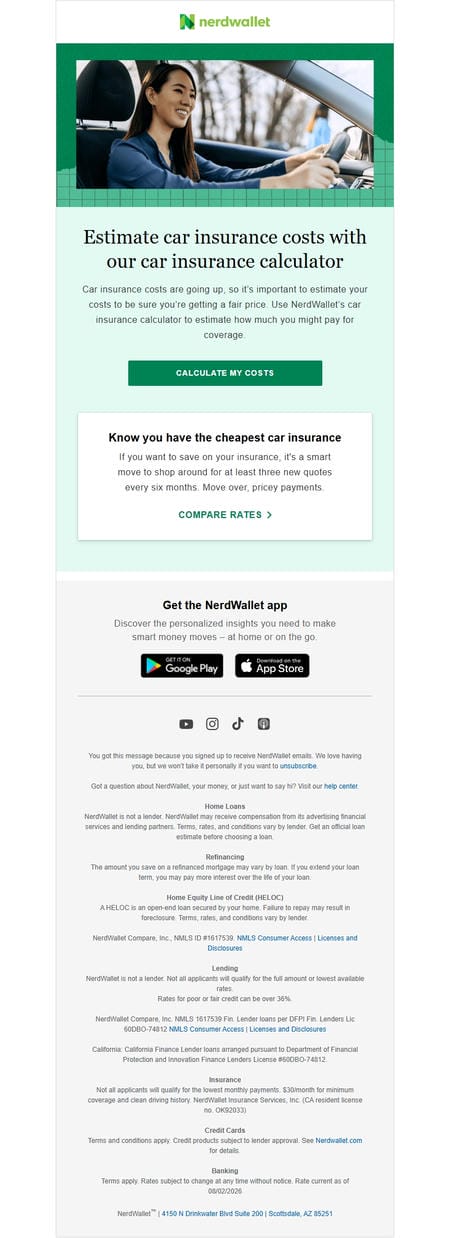 邮件模板创意 Nerdwallet 268