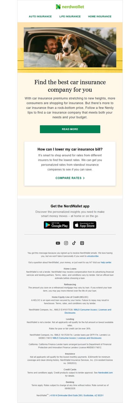 邮件模板创意 Nerdwallet 269
