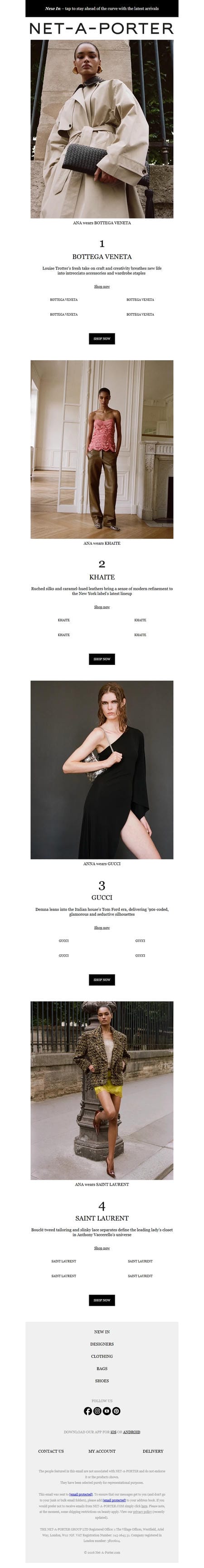邮件模板创意 Net A Porter 422