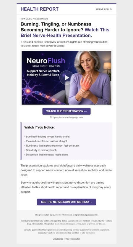 邮件模板创意 Neuroflush Research