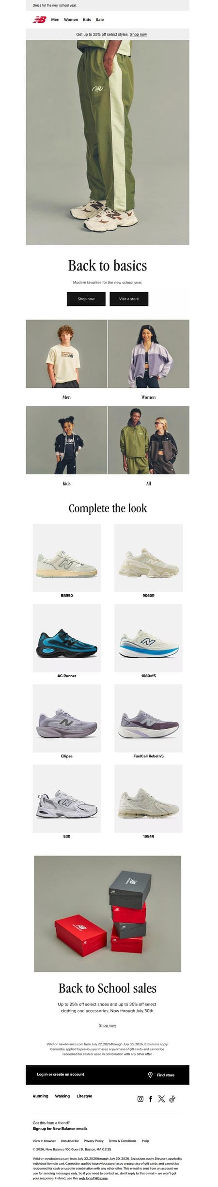 邮件模板创意 New Balance 100