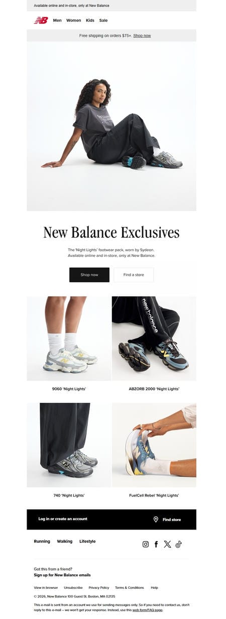 邮件模板创意 New Balance 107