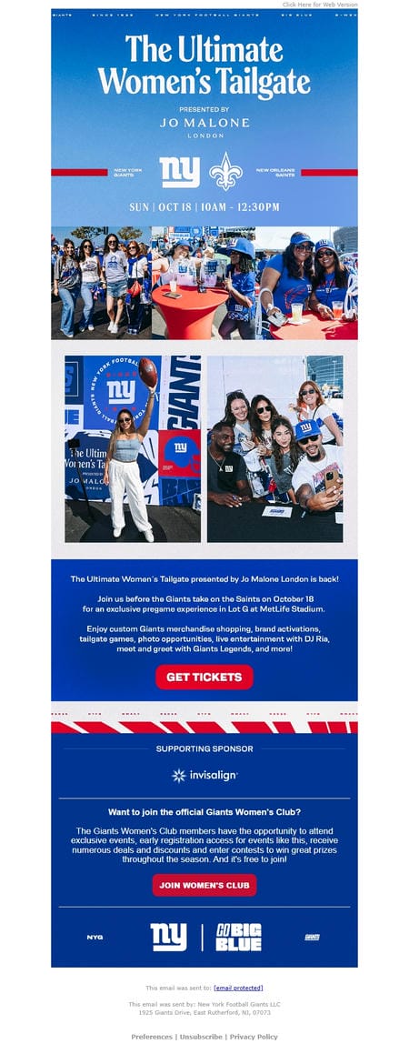 邮件模板创意 New York Football Giants 5