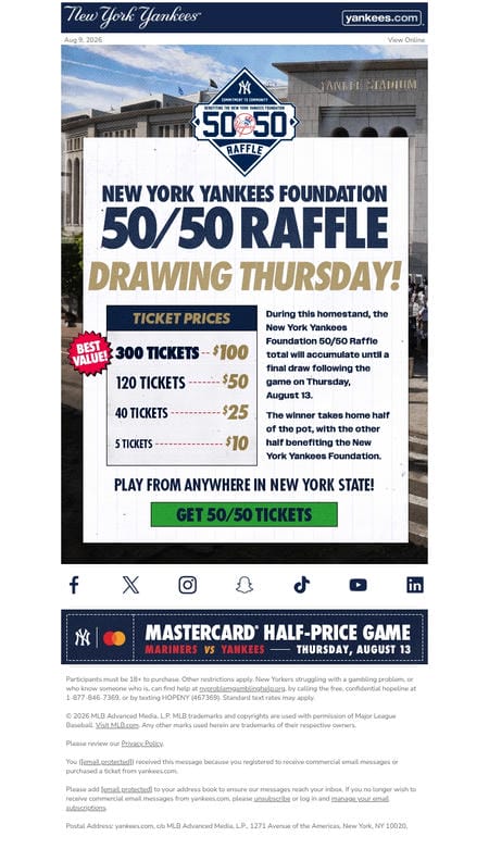 邮件模板创意 New York Yankees 45