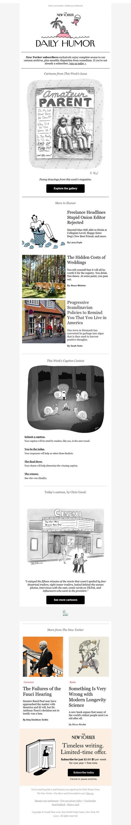 邮件模板创意 New Yorker Humor 268