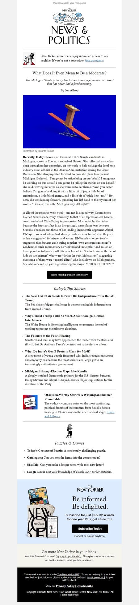 邮件模板创意 New Yorker News Politics 46