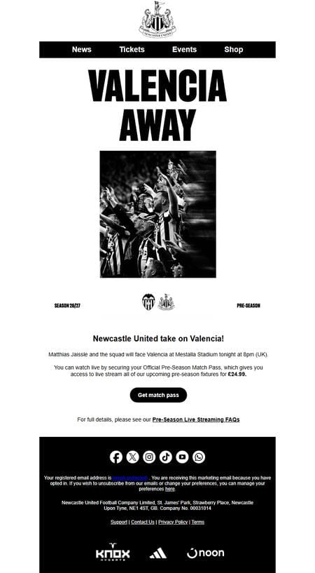 邮件模板创意 Newcastle United 89