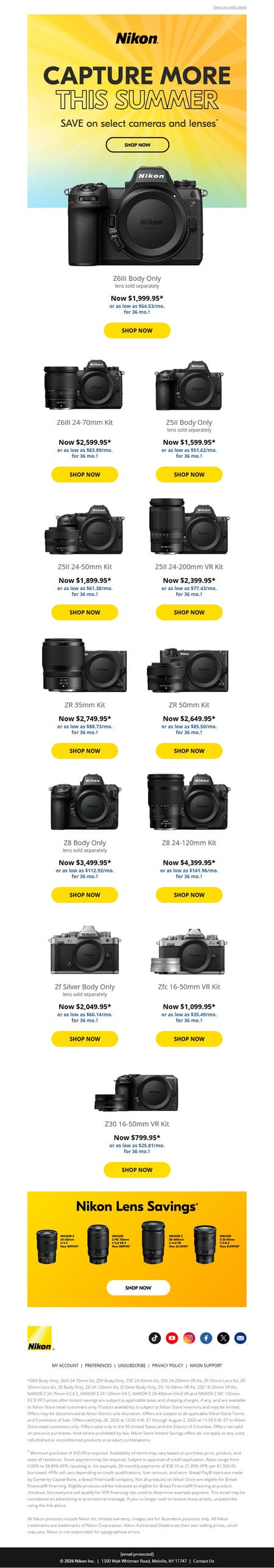 邮件模板创意 Nikon Store 91