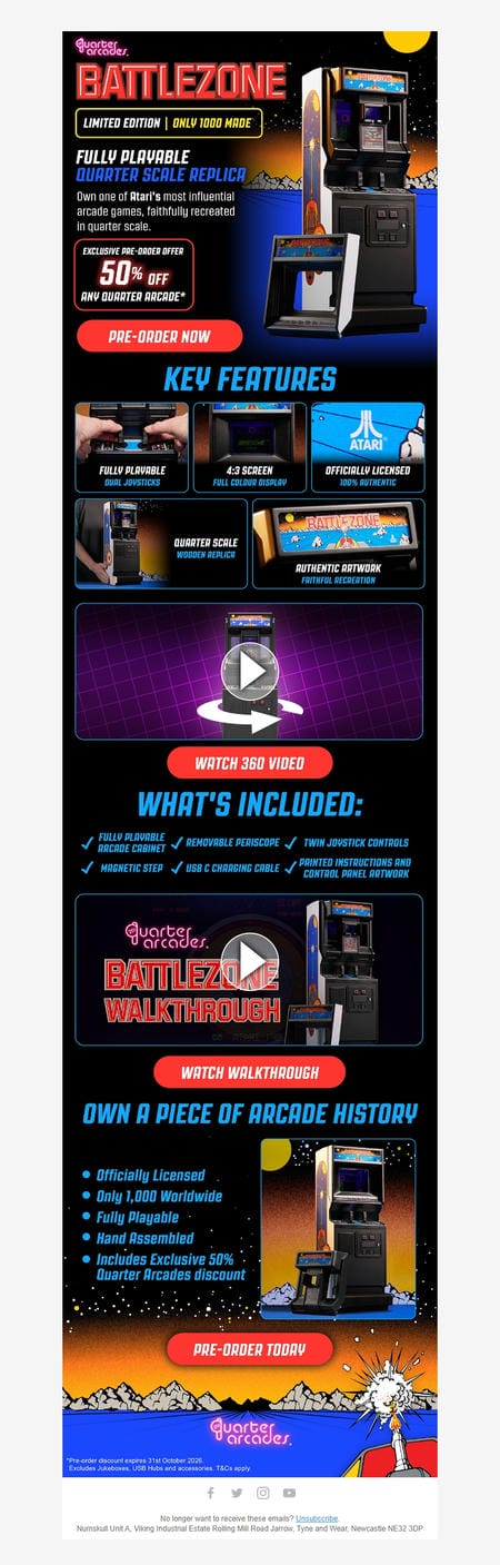 邮件模板创意 Numskull Quarter Arcades 3