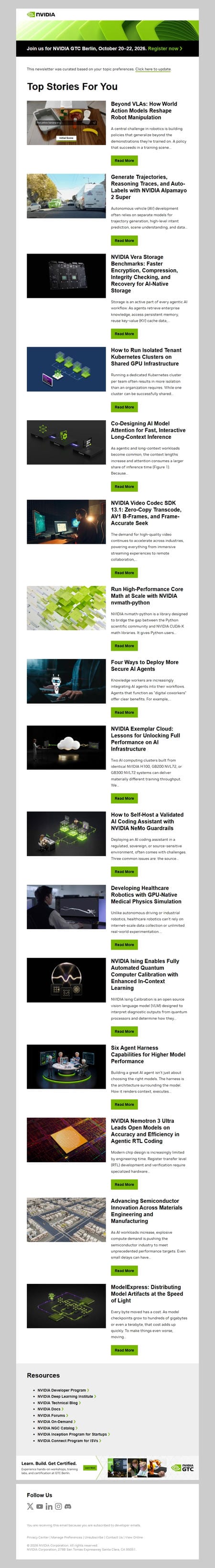 邮件模板创意 Nvidia Developer Relations 23