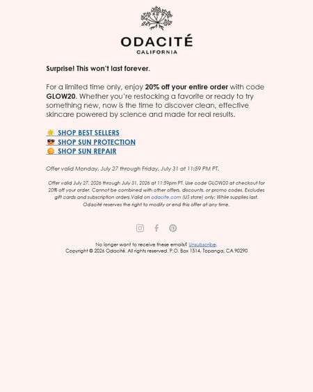 邮件模板创意 Odacite 114