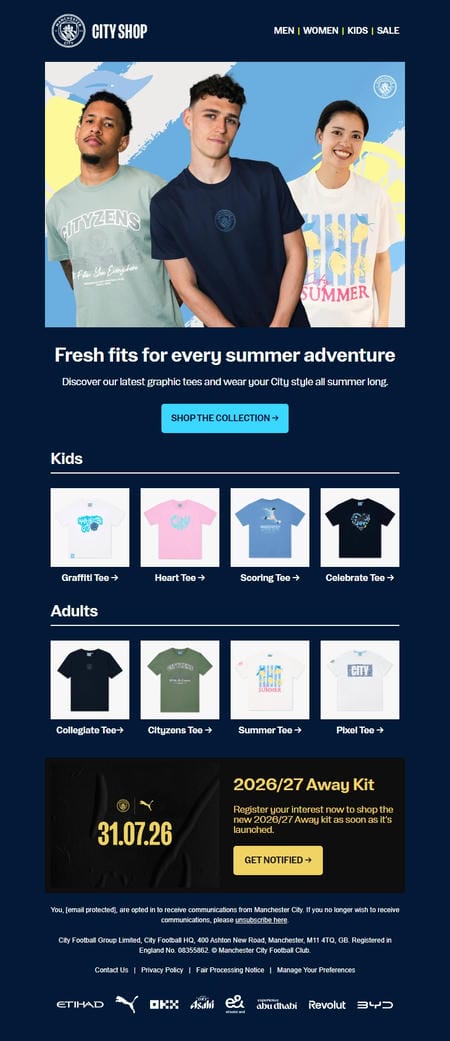 邮件模板创意 Official Man City Shop 40