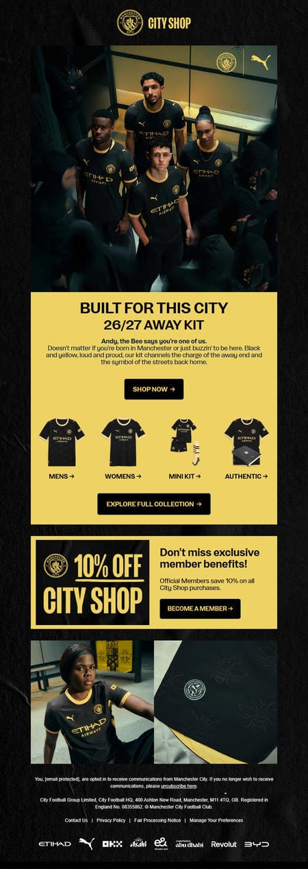 邮件模板创意 Official Man City Shop 41