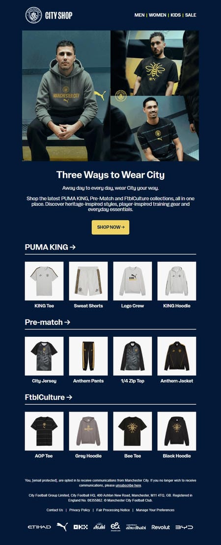 邮件模板创意 Official Man City Shop 42
