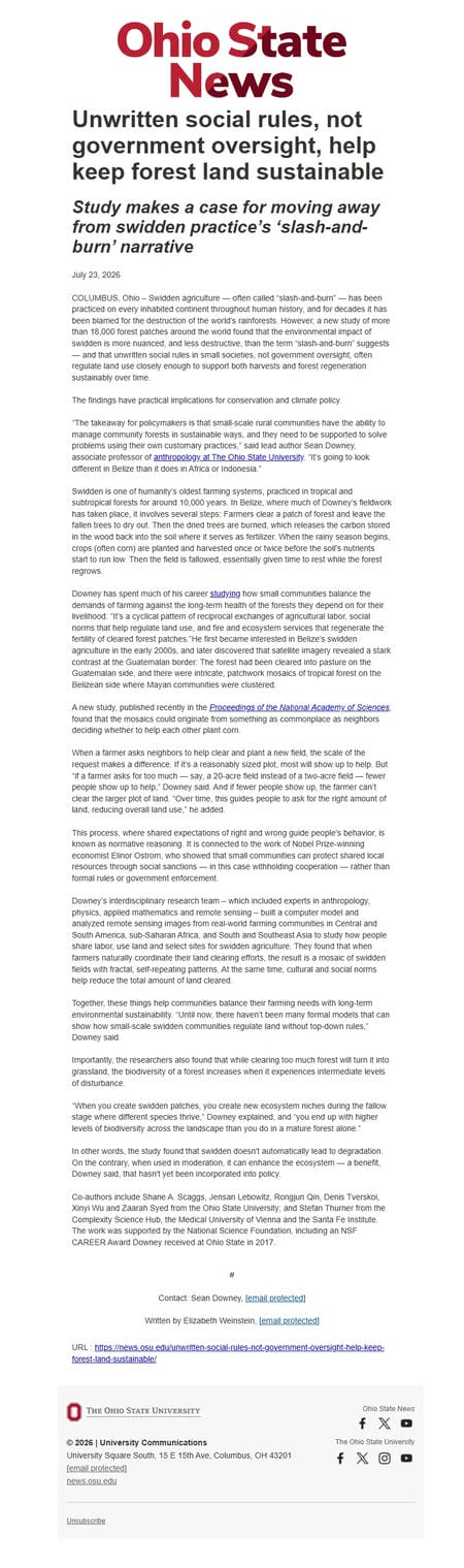 邮件模板创意 Ohio State News 25