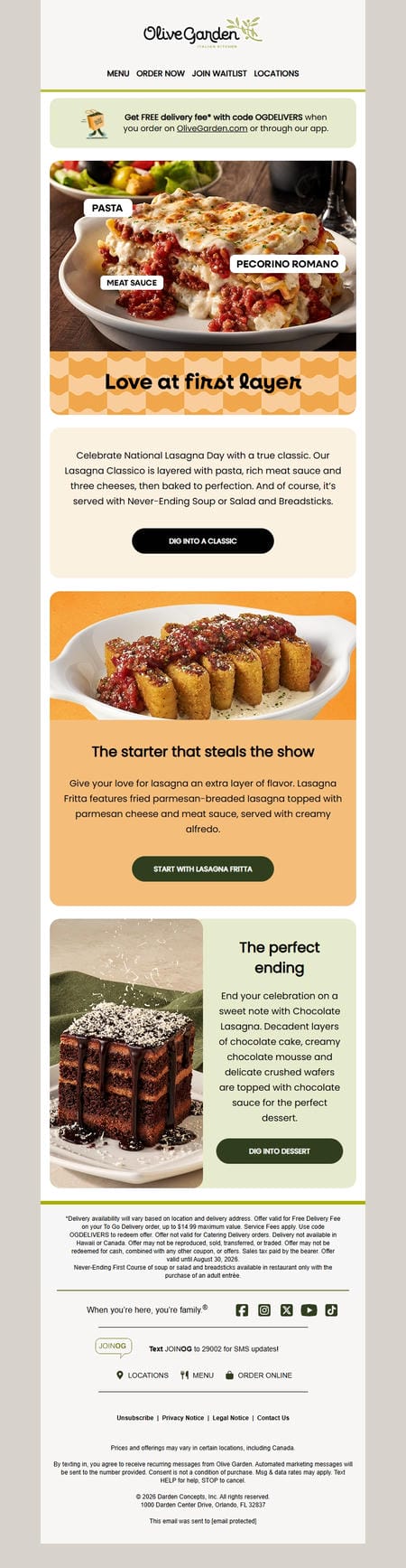 邮件模板创意 Olive Garden 7