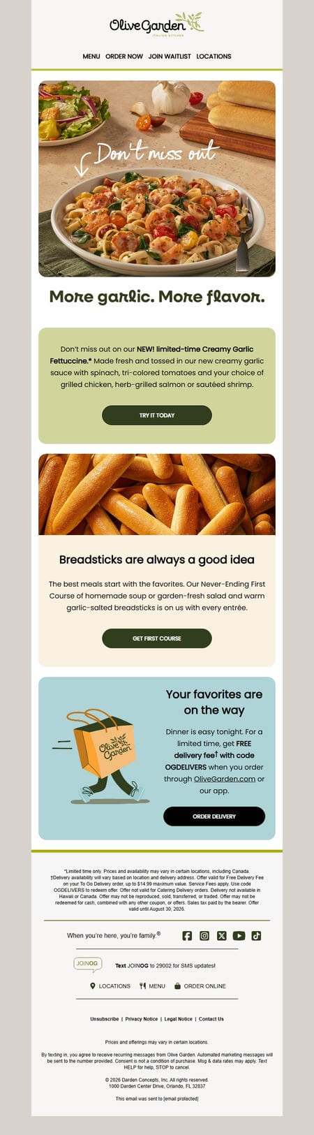 邮件模板创意 Olive Garden 9
