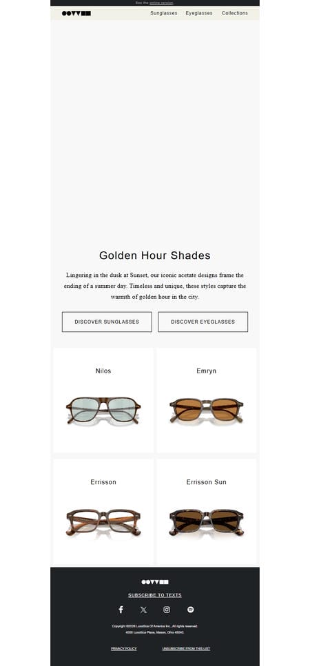 邮件模板创意 Oliver Peoples 16