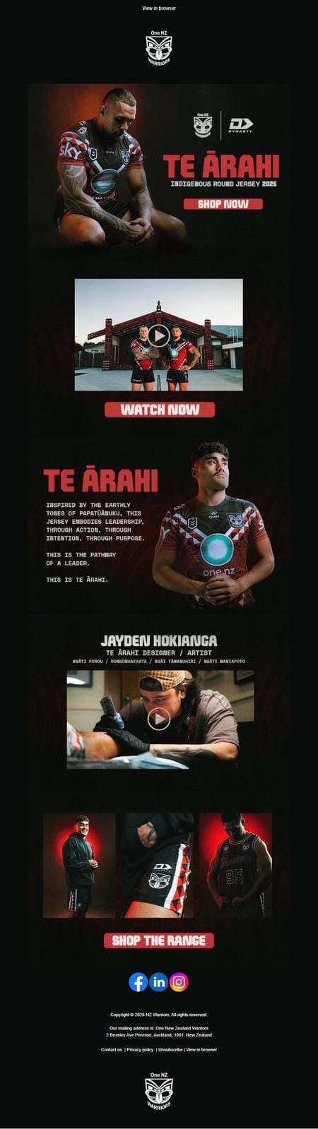 邮件模板创意 One New Zealand Warriors 24