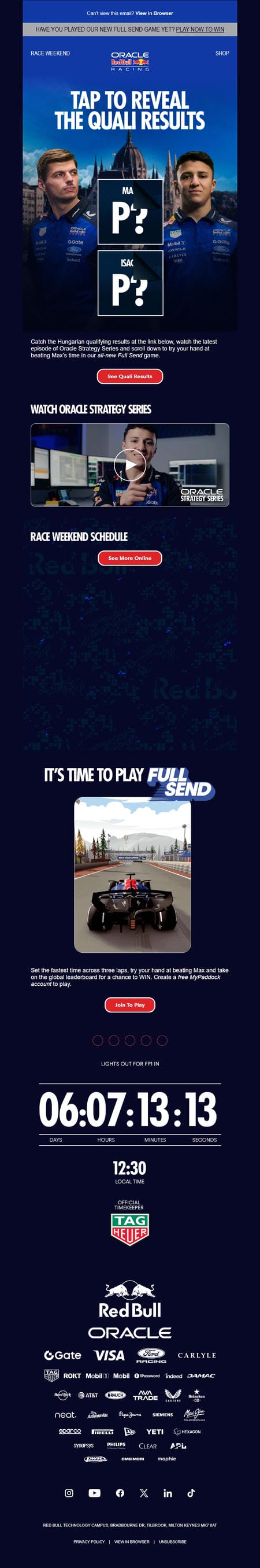邮件模板创意 Oracle Red Bull Racing 130