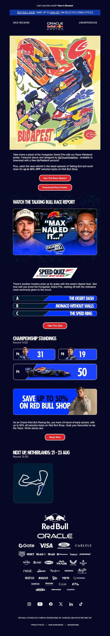 邮件模板创意 Oracle Red Bull Racing 131