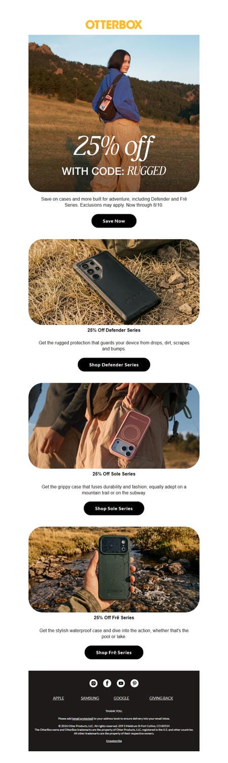 邮件模板创意 Otterbox 66