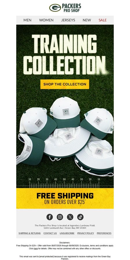 邮件模板创意 Packers Pro Shop 193