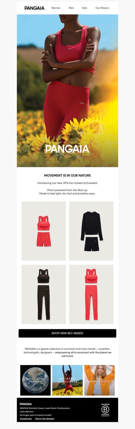邮件模板创意 Pangaia Collective 101