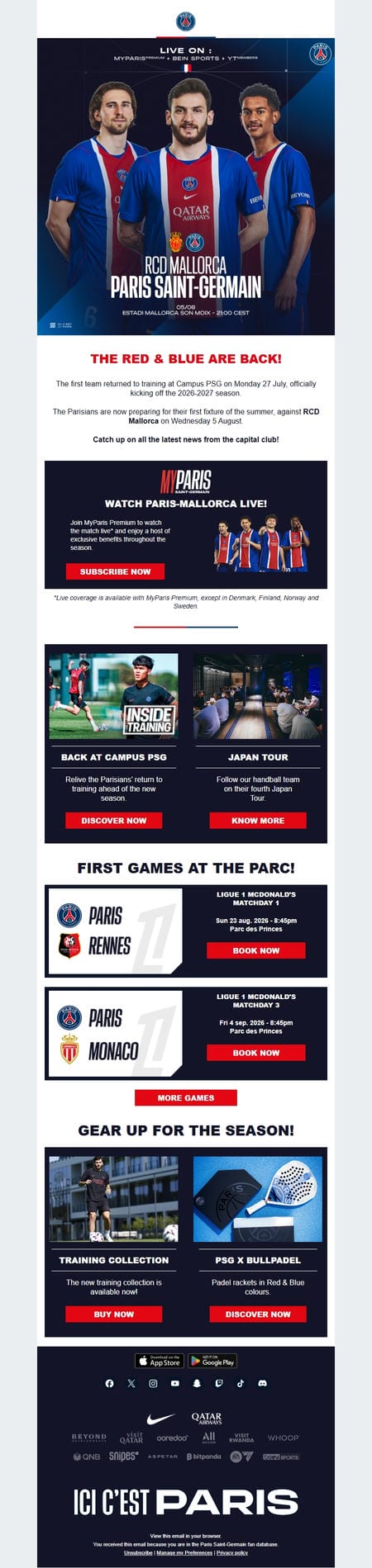 邮件模板创意 Paris Saint Germain 124