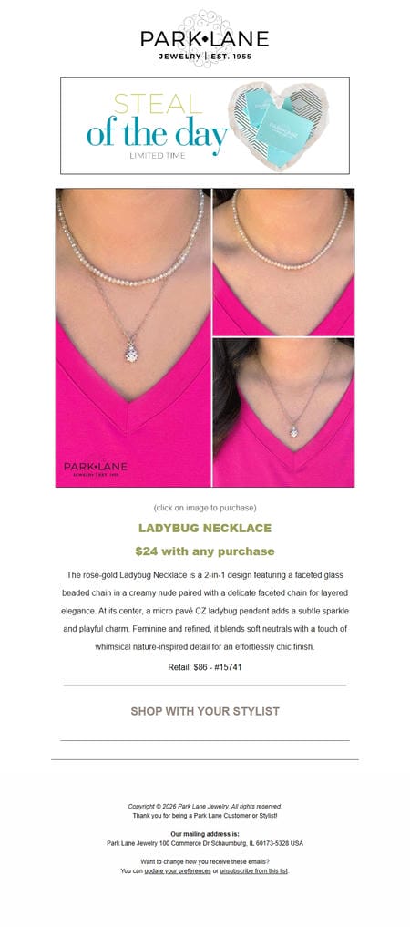 邮件模板创意 Park Lane Jewelry 197