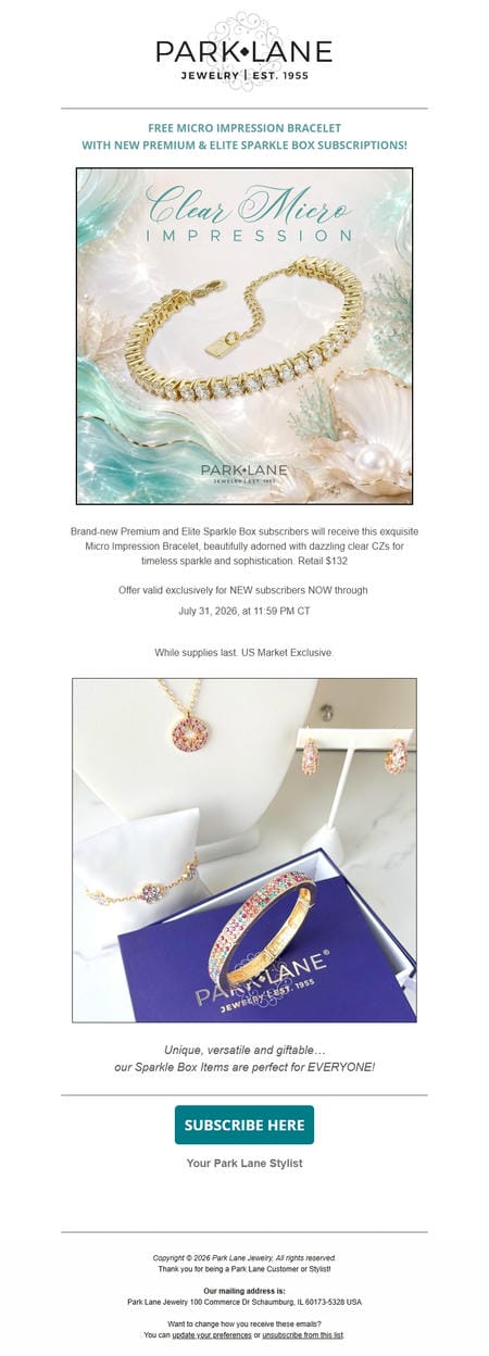 邮件模板创意 Park Lane Jewelry 199